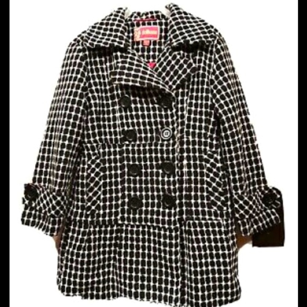 Dollhouse B/W Girl’s Winter Pea Coat
